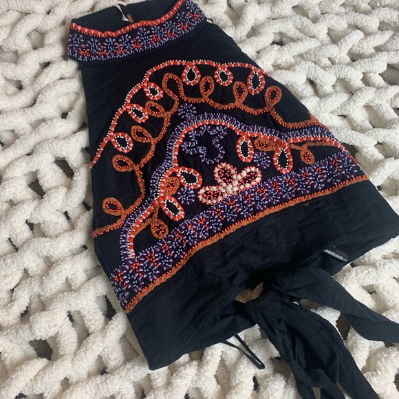 Free People GOA Tank/Crop Top Black - Picture 2 of 8